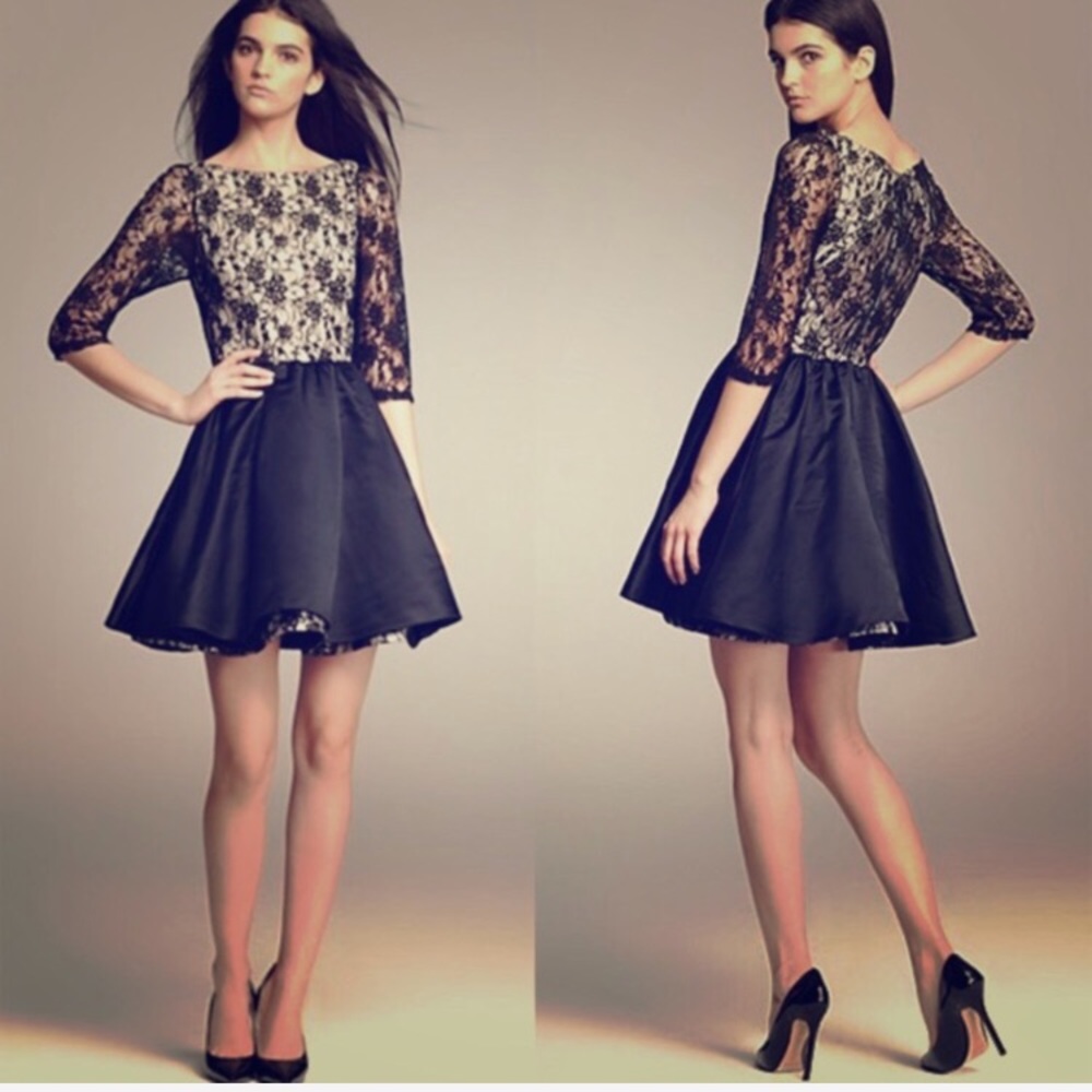 Alice and Olivia Black and white dress in size 4